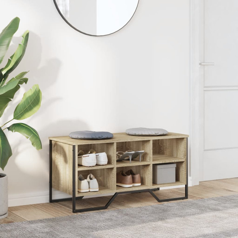6 Pair Shoe Storage Cabinet, Sonoma Oak