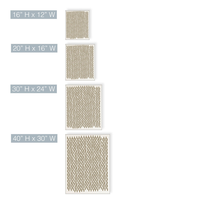 «Alvaro Abstract Neutral CLXII» par ChiChi Decor - impression d'art graphique, H 40 po x l 30 po x P 1,5 po