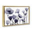 «Dusk Delight Blue Florals», art mural sur toile flottante grise, design par Albert Koetsier-844034378-843189531