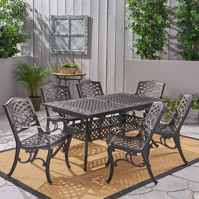 Gish Patio Dining Set, 6