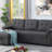 84" Linen Reversible Sleeper Sectional Sofa With Storage Chaise (Sectional)-1708315467-1708315461-1708315463