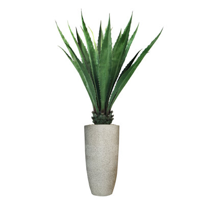 65'' Faux Agave Succulent in Fiberstone Planter