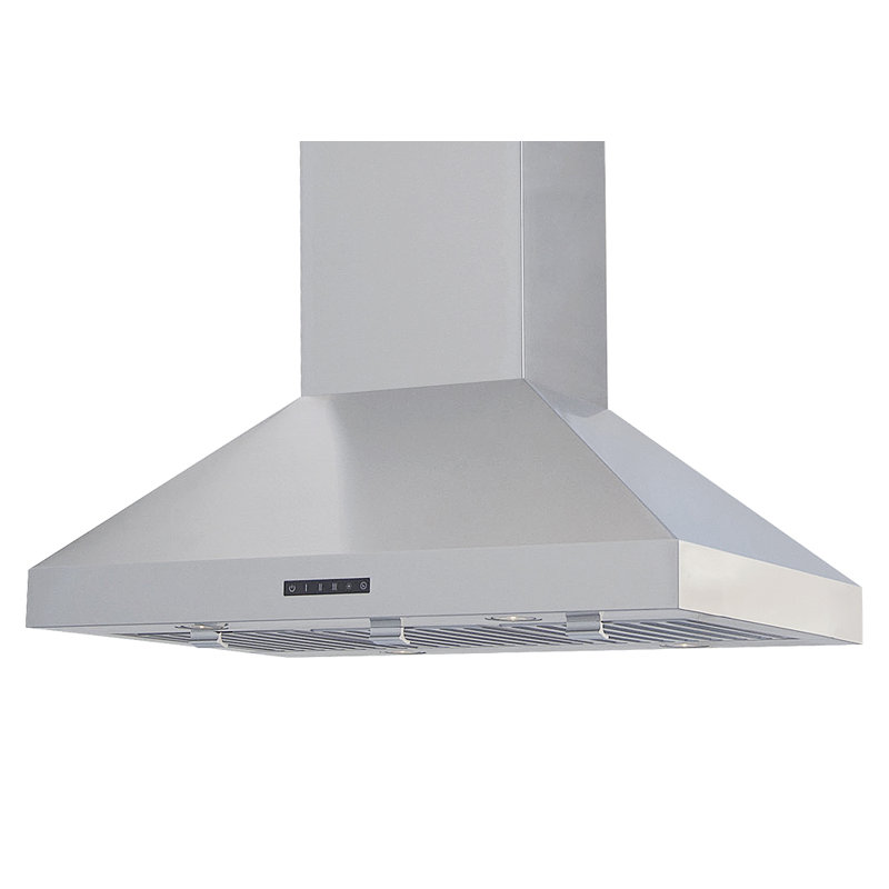 Windster 42" Steel 780 CFM Ducted (Vented) Island Range Hood with Baffle Filter