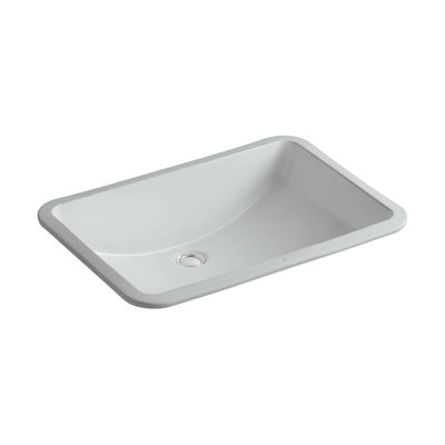 Ladena Vitreous China Rectangular Undermount Bathroom Sink with Overflow