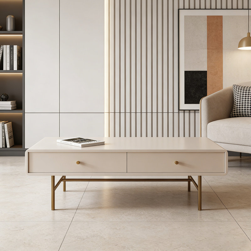 Table basse moderne avec petits appartements Modern, Blanc
