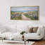 Art mural sur toile encadrée Seaside Meadow Path - Paysage côtier floral pour décor de salle de bain ou de maison de plage-115165175-115165177