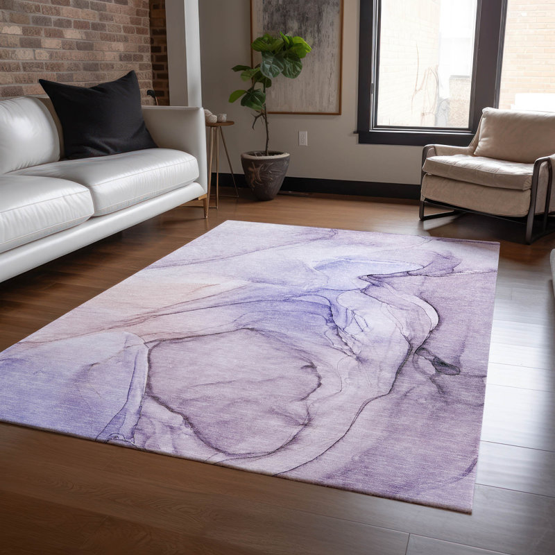 Alfonzo Washable Abstract Indoor / Outdoor Rug, Rectangle 9' x 12'