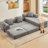 Modular Corduroy 3-Seat Sofa L Shaped Couch With Foldable Doublelayered Seat Cushion For Apartment-Compression Sofa In Box-1922191240