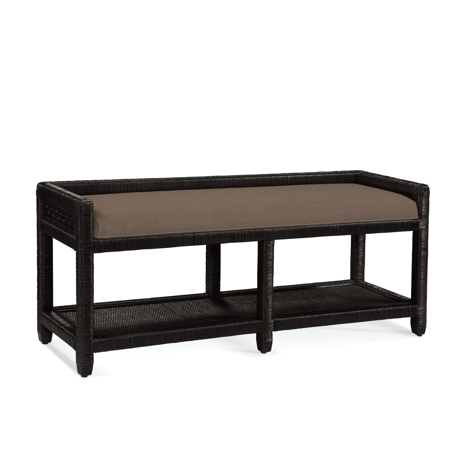 Silvio 54" Storage Bench, Antique Black, Elite Ash; 0321-83