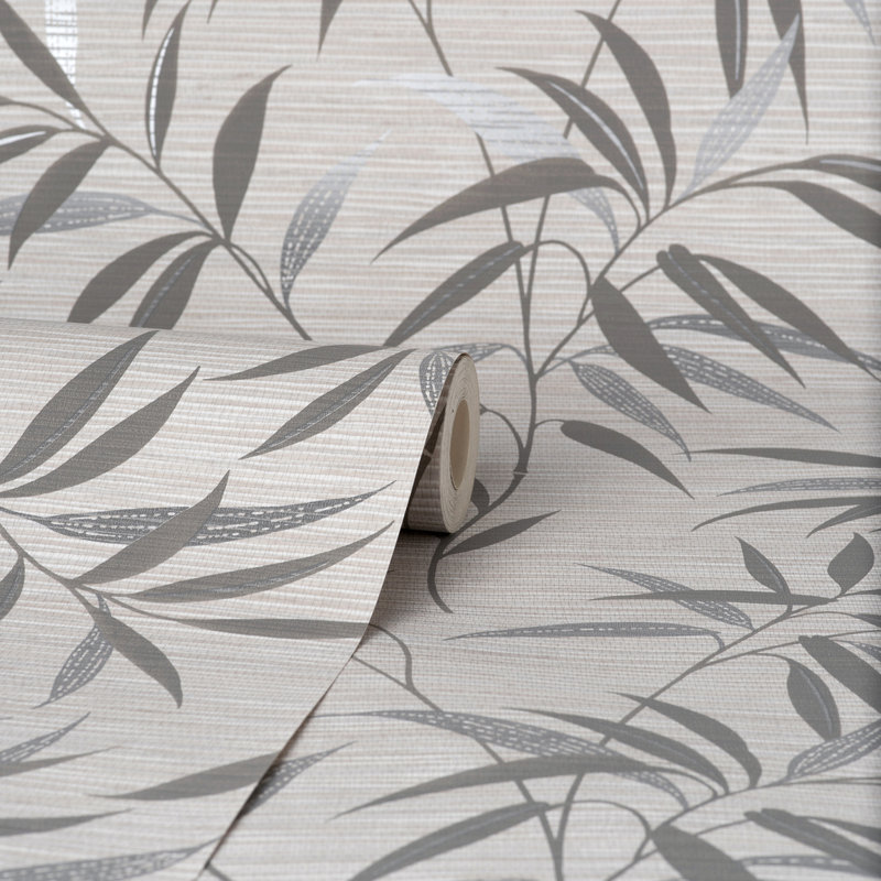 Clintonpark 10.5m x 52cm Textured Non-Pasted Wallpaper Roll, Grey