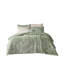 Ensemble de literie en velours de qualité supérieure, simple / simple TG, housse de couette luxueuse verte avec coussin décoratif