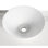 Lavabo pour salle de bain rond blanc en céramique, solide et stable, avec faible adhérence à la saleté, largeur du produit de 16,98 po - avant-gardiste, facile à nettoyer en profondeur, profondeur