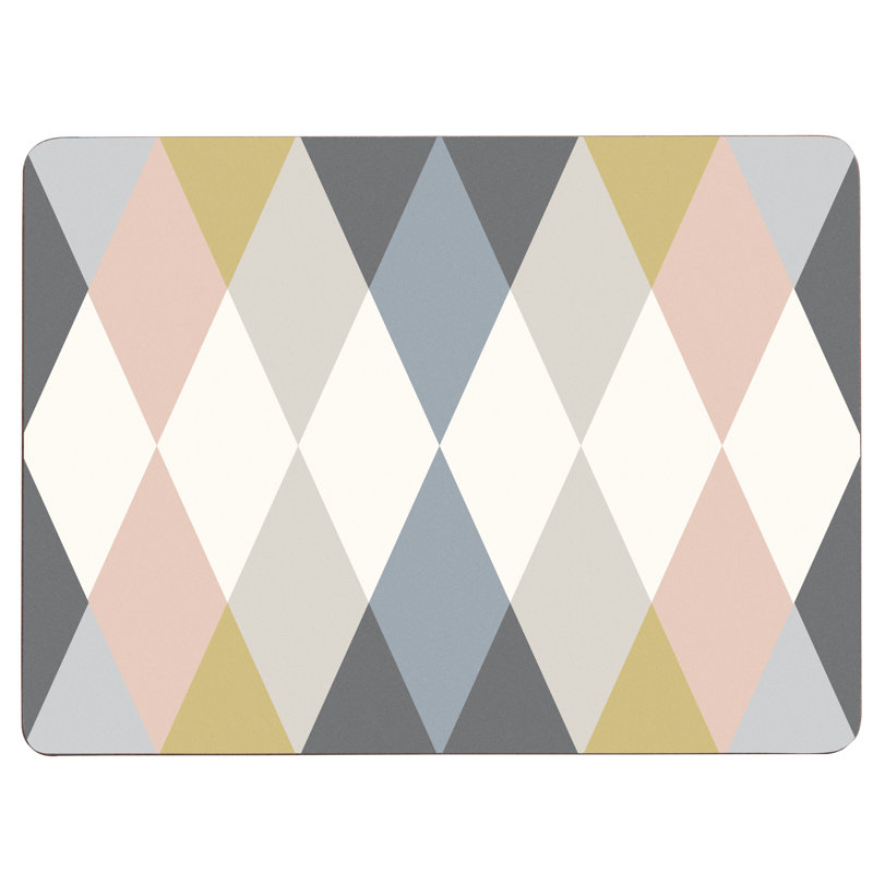 Delphine Cork Geometric Rectangle Placemat