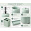 Ensemble d'accessoires de salle de bain vert 5 pièces