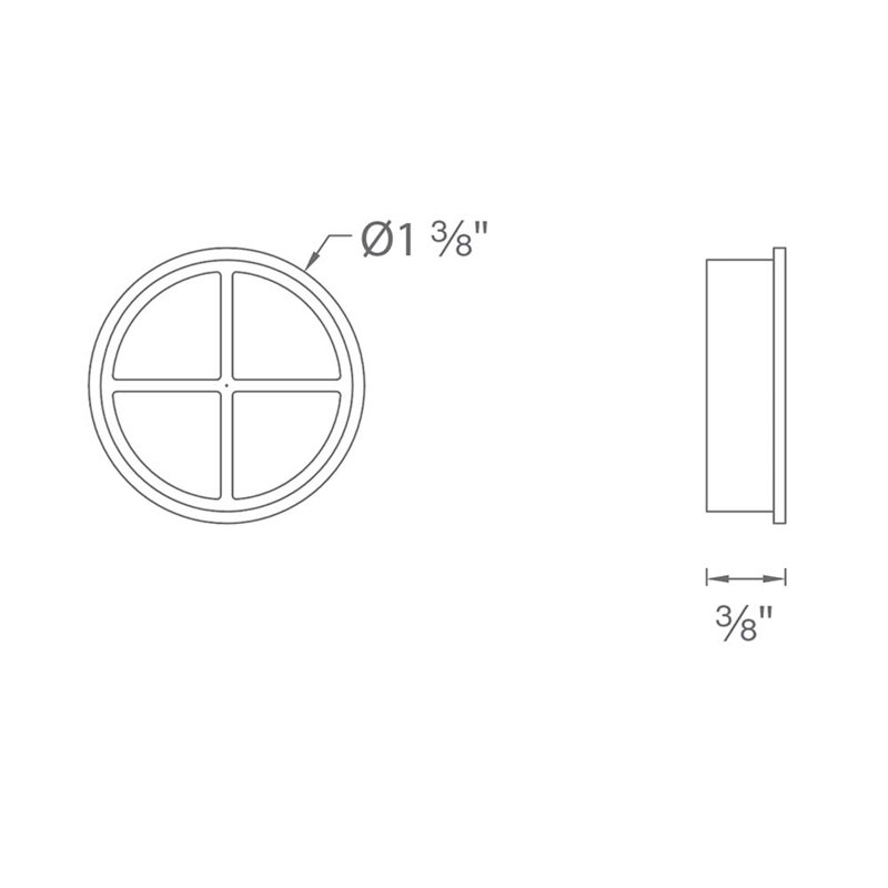 Filter, 1.5" H x 1.38" W x 1.38" D, Brushed Nickel