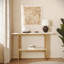 Console moderne avec cadre en métal doré, table d'entrée chic avec tablette de rangement pour le décor du salon