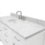 Meuble-lavabo simple 60 po avec plateau en marbre blanc de Carrare Abbate-85364019-121645826