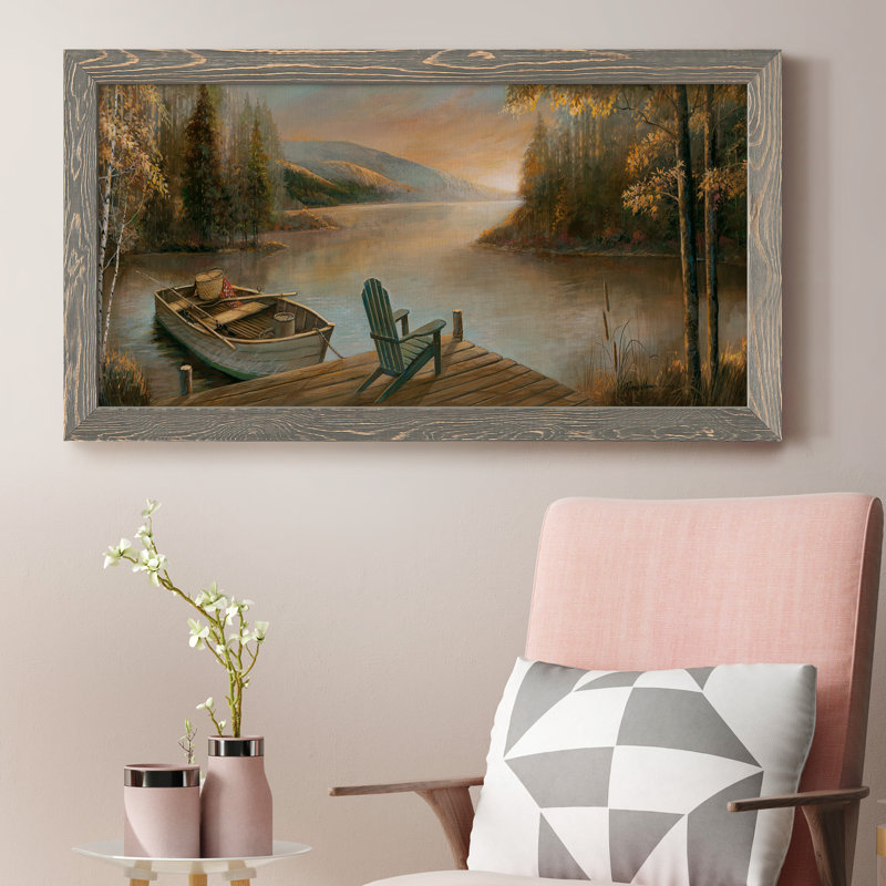 Tranquil Waters - Peinture sur toile encadrée, Gris