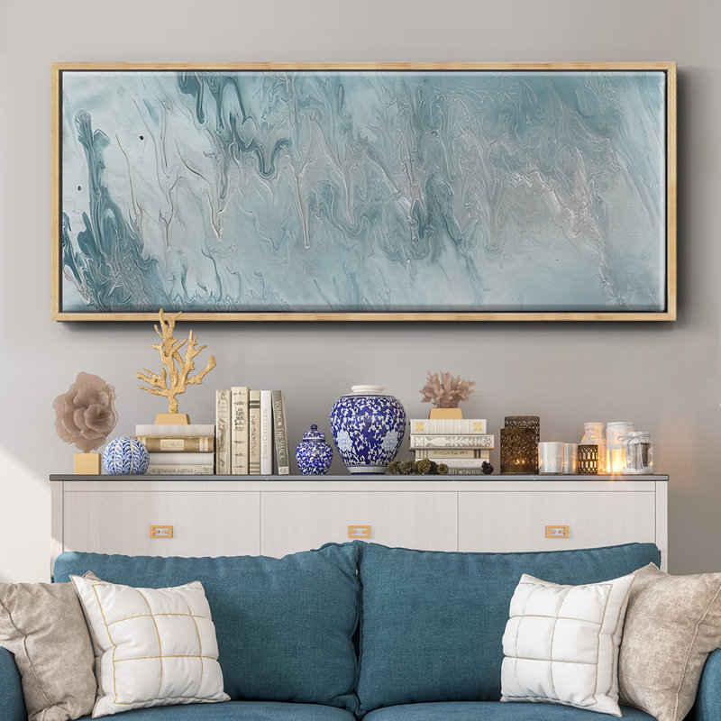 Cirrus II- Framed Canvas, 20" H x 50" W