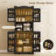 Armoire de cuisine 73 po, huche de cuisine avec tablettes de porte, 73 po, noir-1911567476