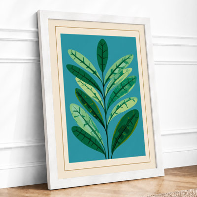 Symmetrical Plant Study Botanical - Framed Print