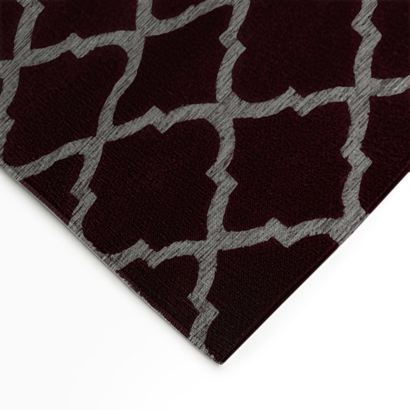Tapis rouge intérieur et extérieur Trellis, Rectangulaire 3 pi x 5 pi