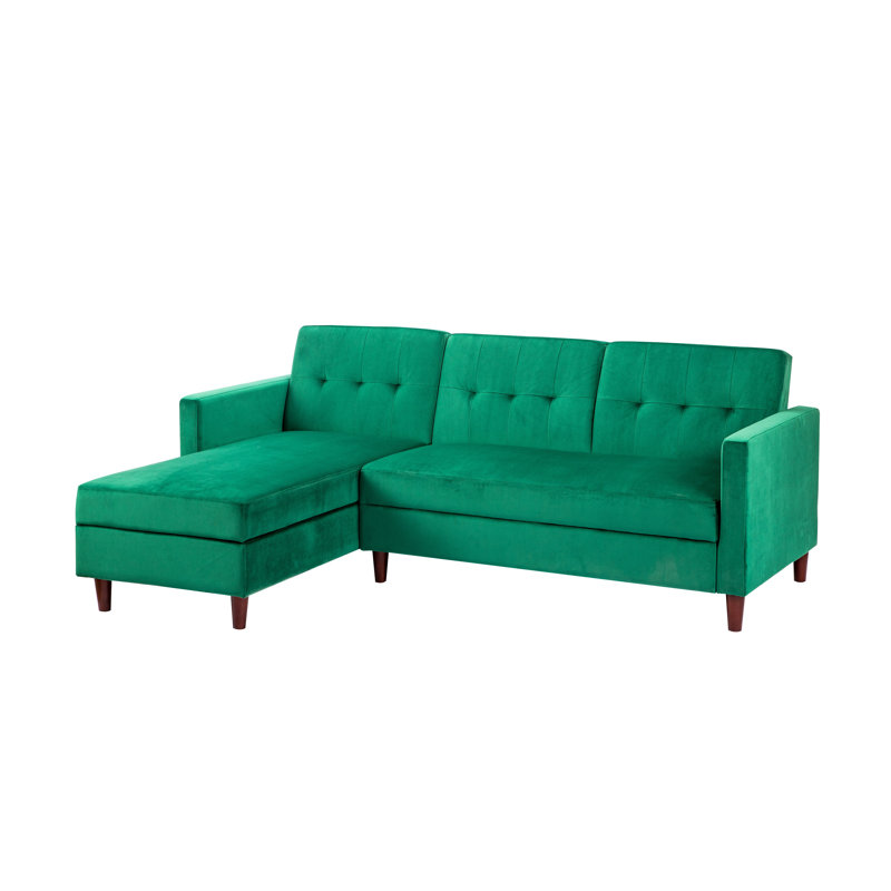 Comeaux 3 Seater Velvet Sofa Bed