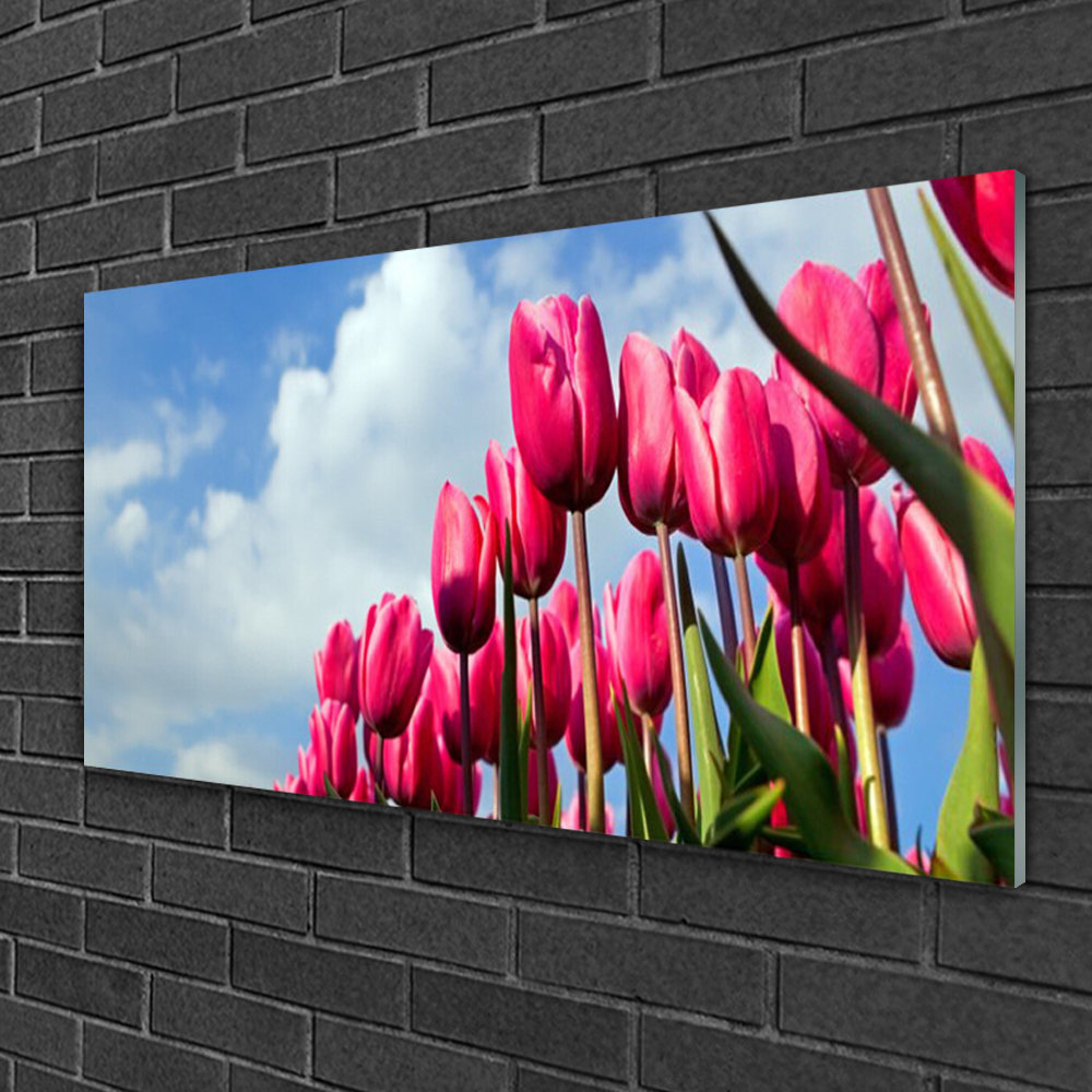 Glasbild Tulpe Floral