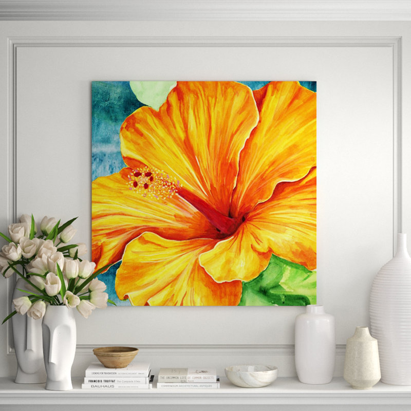 Hawaiian Flower Print by Mari Urasawa, Outdoor, 40" H x 40" W x 1.5" D