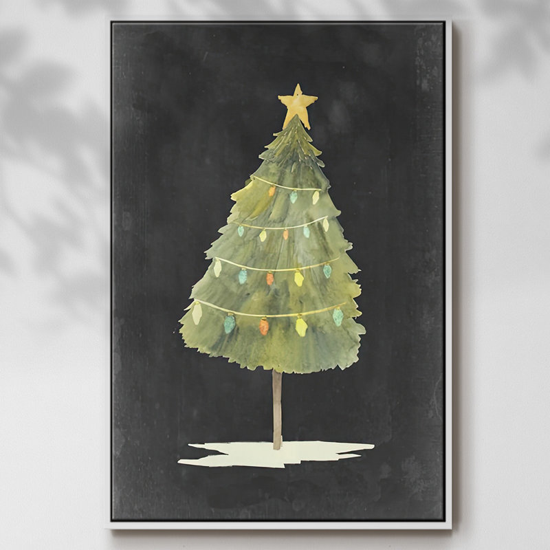 Lueur de Noël I, H 25 po x l 17 po x P 1,5 po, Blanc