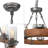Temescal 6-Light Wood Dimmable Wagon Wheel Chandelier-2105555500