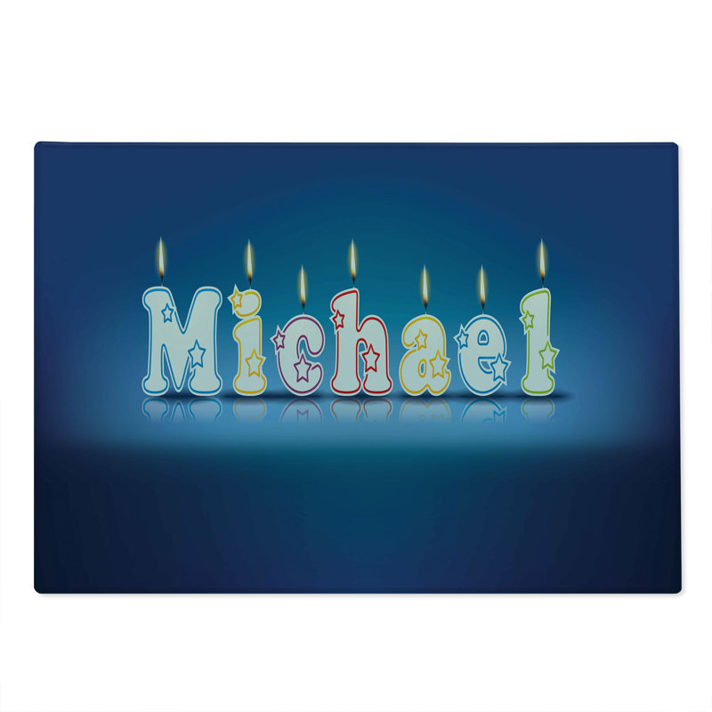 Planche à découper Ambesonne Michael grande fête bleue et multicolore
