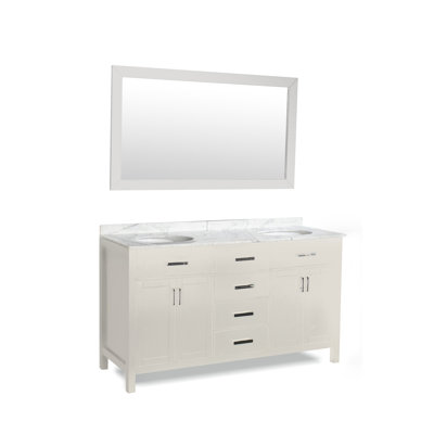 72'' Double Bathroom Vanity with Ceramic Top
