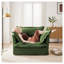 Fauteuil à revêtement antidérapant avec 1 grand coussin de dossier et 2 grands coussins décoratifs, 1 canapé profond et 1 siège confortable, plusieurs grands coussins moelleux, tissu chenille, vert-129098707