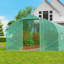Walk-in Tunnel Greenhouse 29.53x9.84x6.6ft Galvanized Frame PE Cover Green