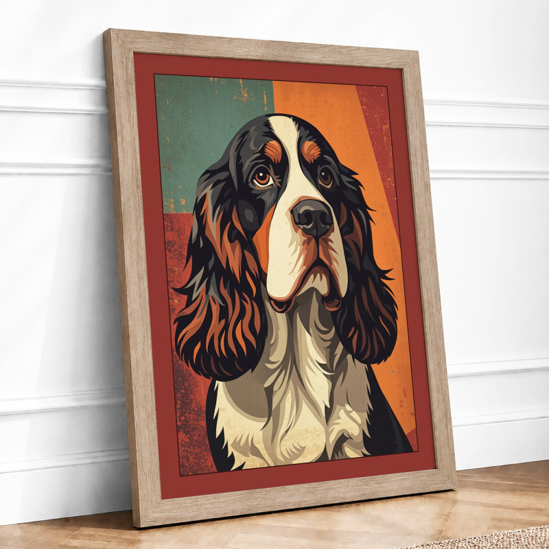 Cavalier in Repose Modern - Framed Print, A3 - 42.0 x 29.7 cm, Oak