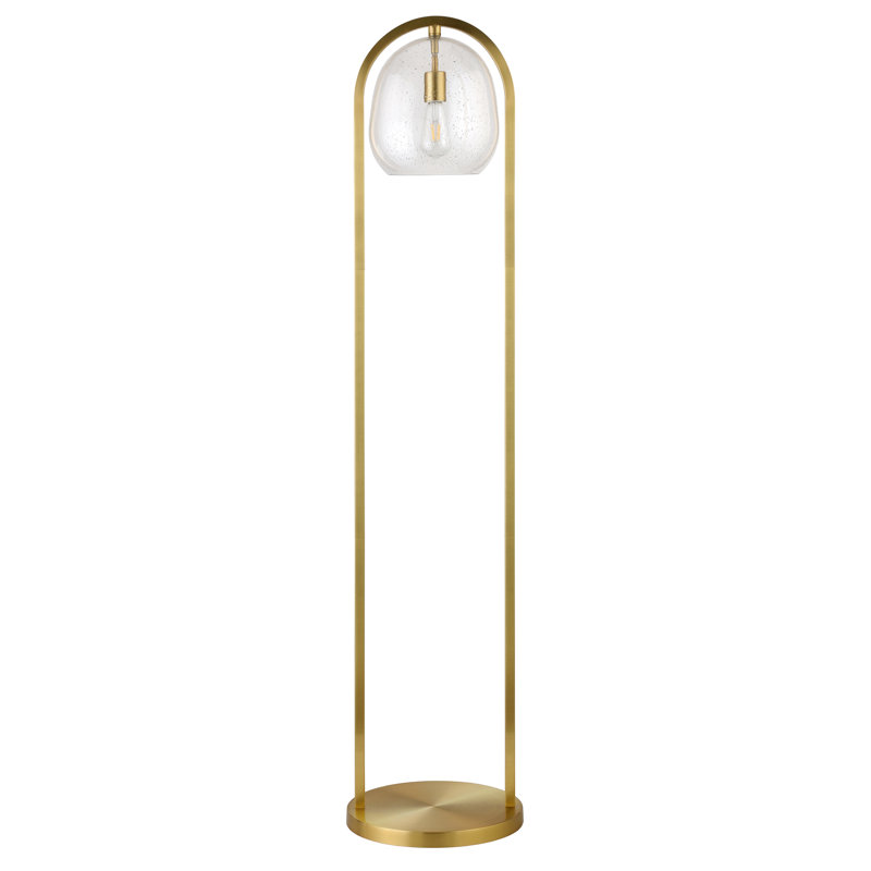 Lampe sur pied 64 po Dellvale, Laiton brossé