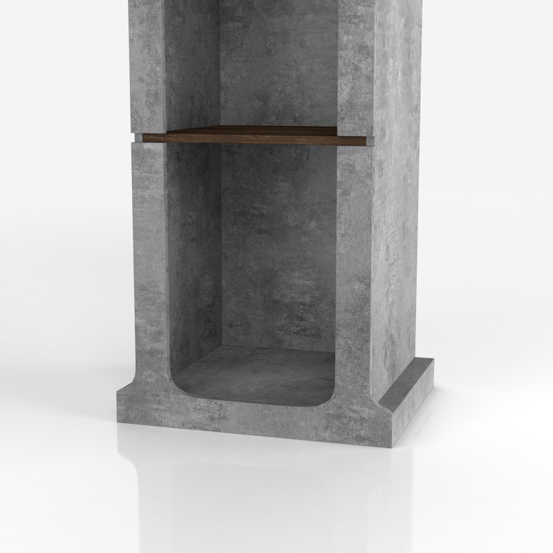Tilly 75"H 4-Tier Wood Bookcase
