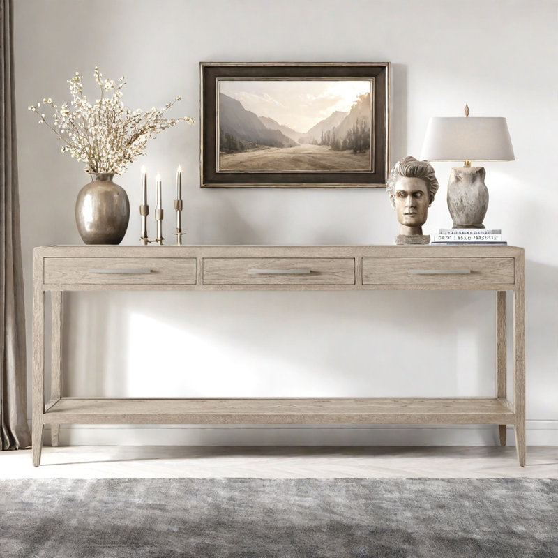 Rural Retro Multifunctional Console Table, Gray