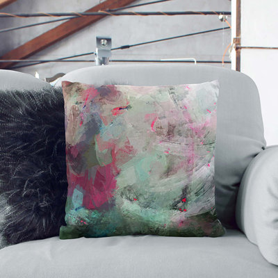 Colour In Motion Abstract Square Throw Cushion