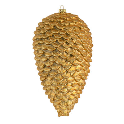 Ornement de Noël mat en forme de pomme de pin scintillante mat