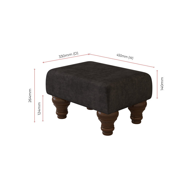 Autryville Wood Turned Leg - Plush, Mahogany, Velvet, Jet Black