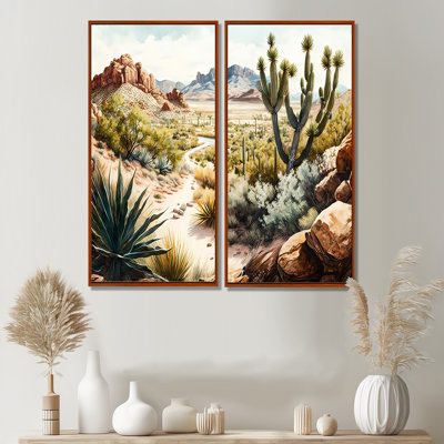 Arizona Desert II - Landscapes Western Canvas Prints 2 Pieces