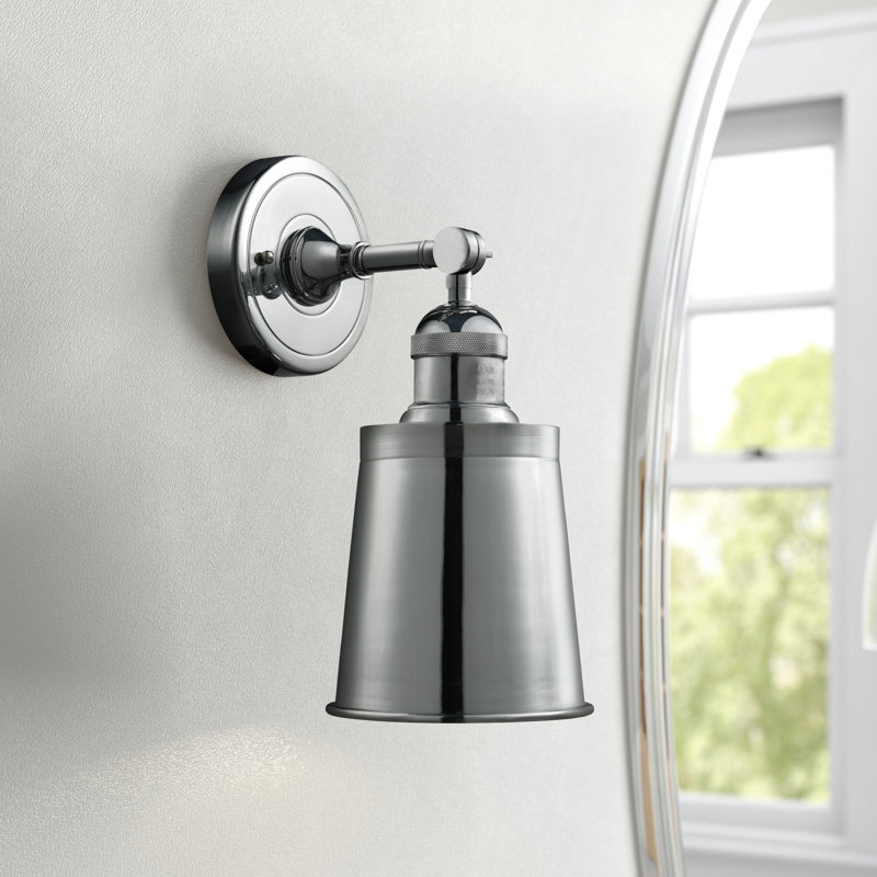 Lavender Hill Dimmable Bath Sconce, Polished Chrome, 6 Watt Vinage LED Bulb, Satin Gold