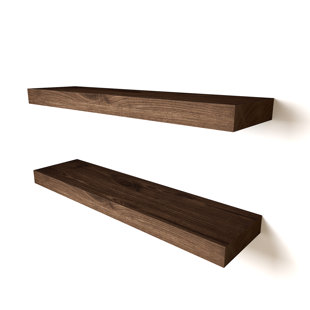 Live Edge English Chestnut Floating Shelves with concealed fixings