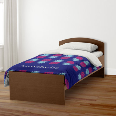  Housse de couette en microfibre bleu marine / rose