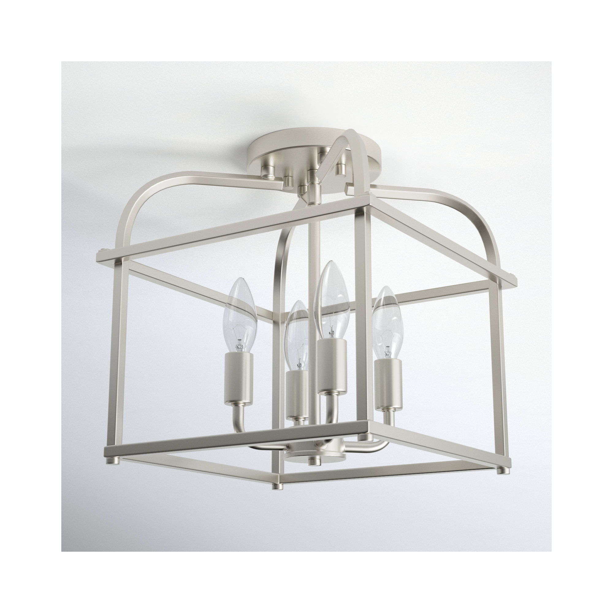 Condor 4 Light Semi Flush Mount, Brushed Nickel