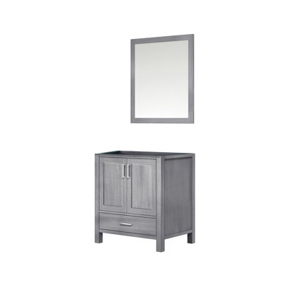 30 In. W Grey Distressed Vanity For Bathroom, 22 D, 28 Mirror, Cabinet, Drawer And Shelf Organizing Belongings Vanity, Fully Assembled, Bathroom Organizer, Cabinet