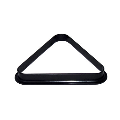 Hathaway Pool Table Triangle Rack – Durable Plastic Billiard Ball Racking Frame for 2.25-in Regulation Billiards Balls – Smooth Molded Design – 12.25-in, Black