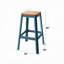 Tabouret de bar décontracté à finition sarcelle 1pc